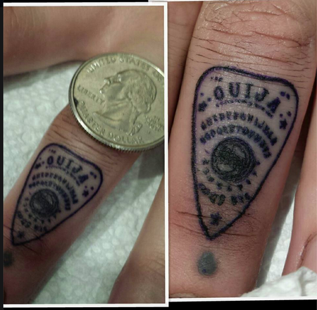 Tattoos - ouija finger tattoo - 97856